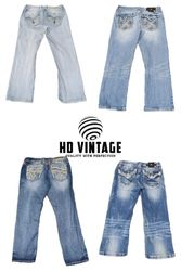 HD363 Damen Y2K Miss Me, True Religion und Rock Re..