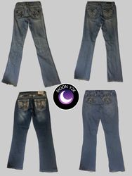 Y2K verzierten Bootcut-Jeans (A-22)