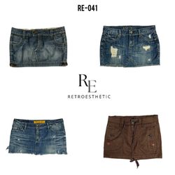 Y2K Denim einzigartige Mini-Röcke (RE-041)