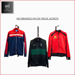 MIX BRANDED NYLON TRACK JACKETS - 35 PCS