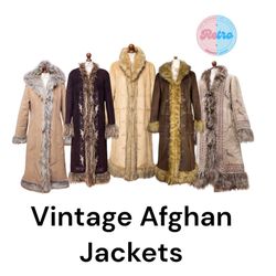 Vestes afghanes vintage 10 pièces