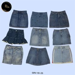 Mini en denim taille basse Y2K avec poches (GRV-10..