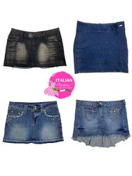 Dirt Fade unique mini denim skirts