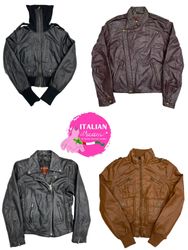 Best Selling  Y2K Zipup Leather Jacket