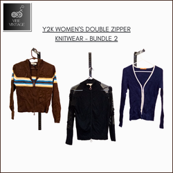 Y2K WOMEN'S DOUBLE ZIPPER KNITWEAR - BUNDLE 2 - 10..