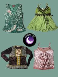 Y2k Retro Style Fancy Velvet Tops (A-37)