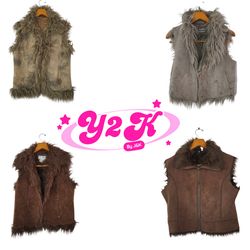 Y2K Winter Baddie Afghan Vests