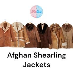 Afghan Y2K Schaffelljacken 7 Stücke