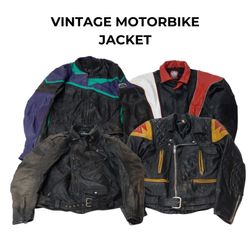 Vintage motorbike leather jacket 10 pcs