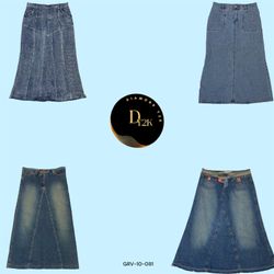 Y2K Vibe Denim Maxi-Röcke – Vintage Dream (GRV-10-..