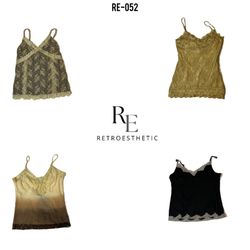 Y2K Earthy Tone Cami Tops (RE-053)