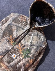 Vintage Carhartt Rework Style Realtree Camo Kapuze..