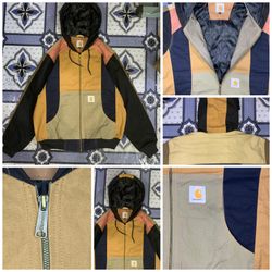 Rework Style Canvas workwear multi Colour jacket