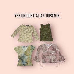 Y2K EINZIGARTIGE ITALIENISCHE OBERTEILE MIX