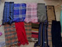 Burberry scarves + polo byRalph luren  Barbour mon..