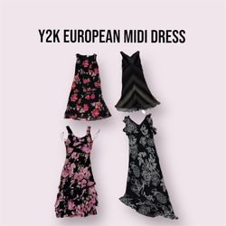 Y2K EUROPEAN MIDI-KLEID