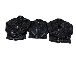 90s leather biker jackets - 12 pcs - 18/10/24