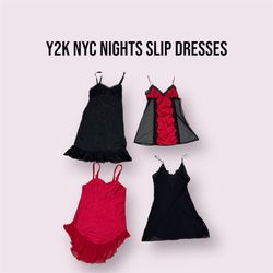 Y2K NYC NÄCHTE SLIPKLEIDER