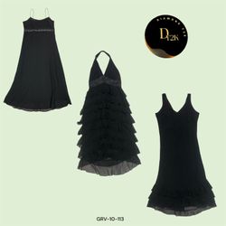 Vintage-inspiriertes Y2K kleines Schwarzes Kleid (..