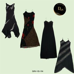 Robe de cocktail noire à perles Y2K – Audacieuse e..