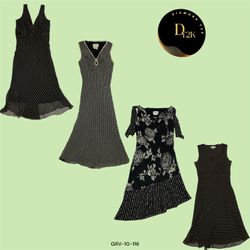 Y2K Polka Charme: Schwarzes Kleid mit weißen Punkt..