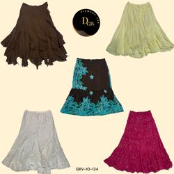 Vintage Y2K Cotton Long Skirts – Lightweight & Tre..