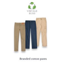 Pantalons en coton de marque