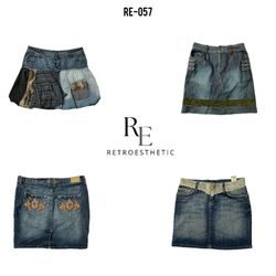 Y2K Paris Hilton Era Denim Micro Mini Skirts (RE-0..