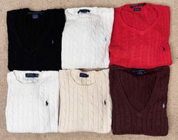 #VV41 Ralph Lauren Pulls en tricot à cable 30 PCs