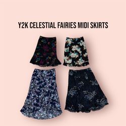 Y2K CELESTIAL FAIRIES MIDLÄNGE RÖCKE