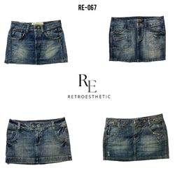 Y2K Britney Ära Denim Mikromini-Röcke (RE-067)