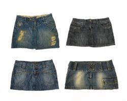 Classic micro mini y2k denim skirts