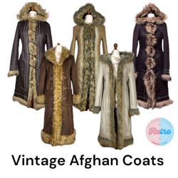 Vintage Afghan Mäntel: 9 Stück