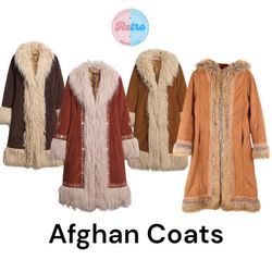 Vintage Afghan Mäntel: 8 Stück