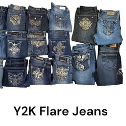 Y2K Flare Jeans for Women: 14 Pieces