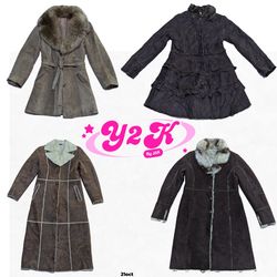 Manteaux longs en shearling Y2K Boho Wanderer