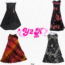 Y2K Floral Fantasy Alltags-Maxi-Kleider