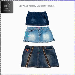 Y2K WOMEN'S DENIM  MINI SKIRTS - 15 PCS (BUNDLE 4)