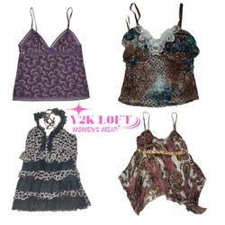 Y2K Grunge Fairycore Cami Tops