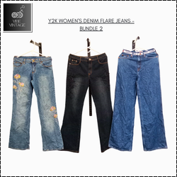 JEAN FLARE EN DENIM FEMME Y2K - 10 PCS (BUNDLE 2)