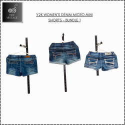 Y2K SHORTS EN DENIM MICRO MINI FÉMININS - 10 PCS (..