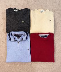 #VV69 Lacoste & Tommy Hilfiger Mix Sweaters 15 PCs