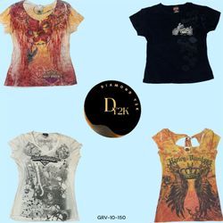 Harley Heat: Y2K Baby Tees for Bold Looks (GRV-10-..