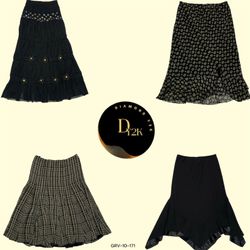 Y2K Two-Tone Vibe – Brown & Black Poly Skirts (GRV..