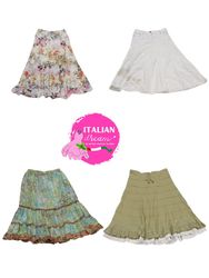 Y2K Emerald Bloom Cotton Fairycore Skirts