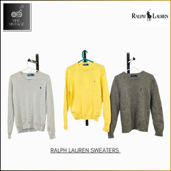 RALPH LAUREN CABLE KNIT - ZIPPER - WOOLEN SWEATERS..