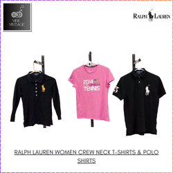 RALPH LAUREN WOMEN'S CREW NECK T-SHIRTS & POLO SHI..