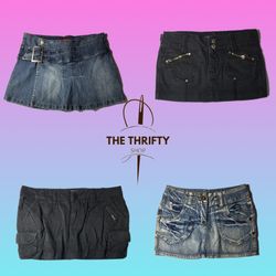 Y2k Britney Era Denim Micro Mini Skirts (016)