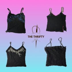 Y2k "All black" cami tops (015)