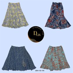 Blossom in Style: Y2K Asymmetric Poly Skirt (GRV-1..